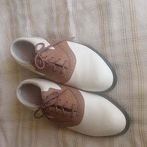 Foot-Joy SoftJoy White and Brown Size 7 M Golf Shoes